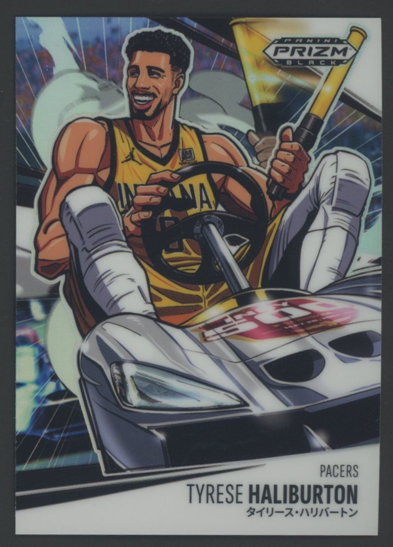2024-25 Panini Prizm Black Manga #12 Tyrese Haliburton Pacers SSP CASE HIT