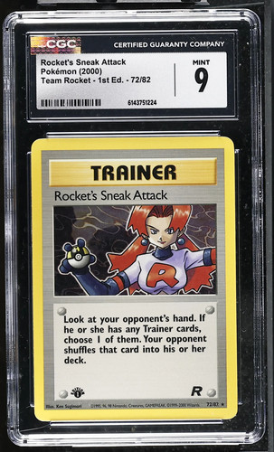 Rocket's Sneak Attack (1st Edition) graded CGC 9 for sale on eBay