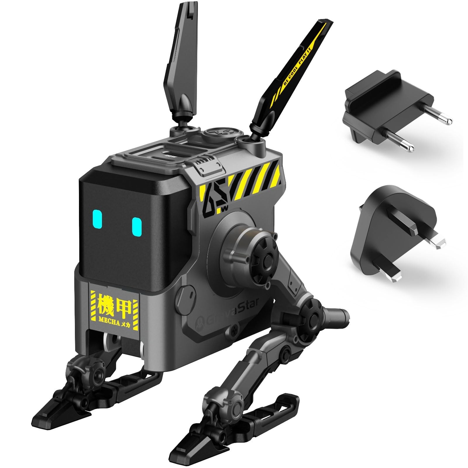 GravaStar Alpha65 65W GaN Fast Charger (2 USB-C and 1 USB-A) Includes Detacha...