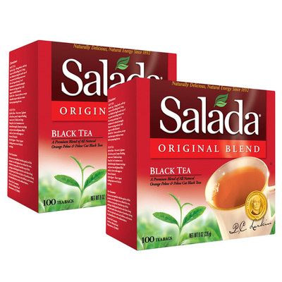 Black Tea Blended Bold Strong Black Tea with 100 Tea Bags per Box (Pack of 2) Co