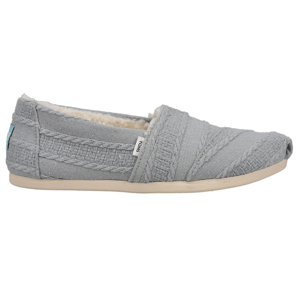 TOMS Alpargata Cozy Slip On  Womens Grey Flats Casual 10017733T