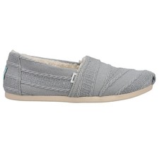 TOMS Alpargata Cozy Slip On Womens Grey Flats Casual 10017733T
