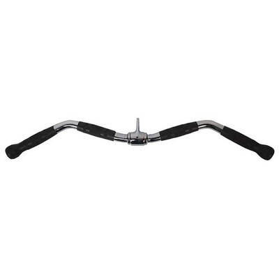Lat Bar Cable Machine Attachment, Curl Pulldown Bar with Full Rotation and Rubbe