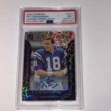 Peyton Manning /5 Auto Legend Series Donruss 2022 Psa 7 Gem Mint 10 Auto Pop 1