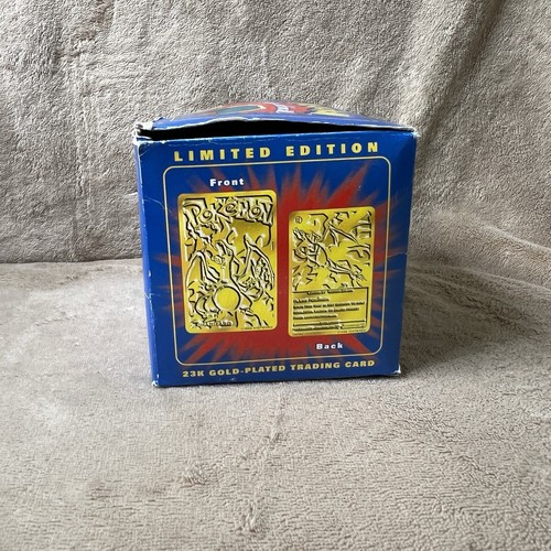 1999 Nintendo Pokemon Burger King Charizard 23K Gold Plated Trading Card SEALED - Picture 3 of 12