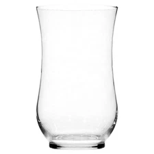 Curved Glass Hurricane Candle Holder 11 Inch Clear Pillar Candle Vase for Home