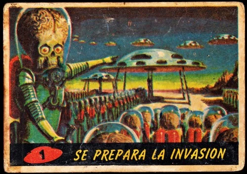 MARS ATTACKS! / MARTE ATACA! Very Rare CARD #1 STANI Variant 1966