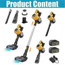 Upright Vacuum with HEPA Filter, 2 Batteries, Ideal for Large Home Cleaning