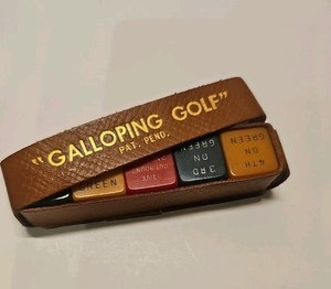 Bakelite Galloping Golf Dice Cubes with Leather Case and Manual