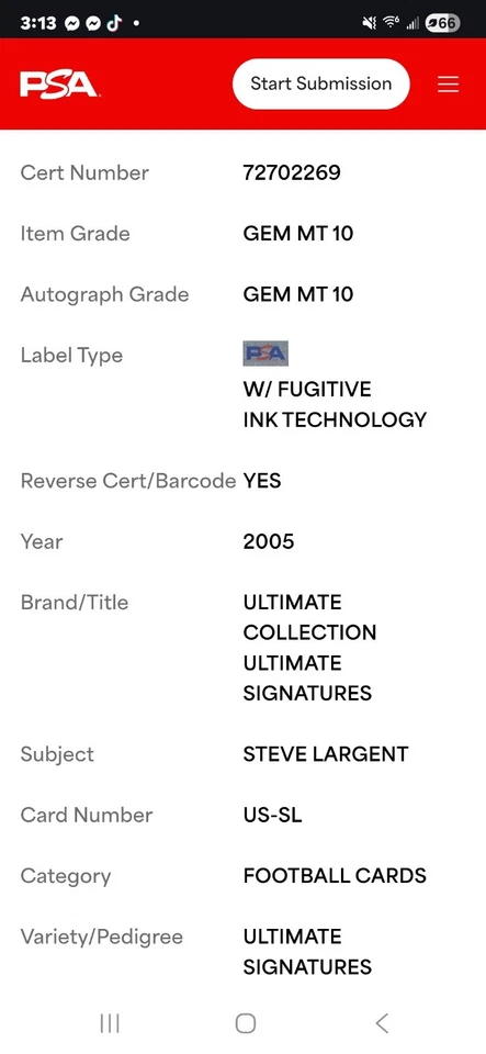 2005 Ultimate Collection Ultimate Sluggers Materials 10. 10. Dual grade - Image 4 of 4