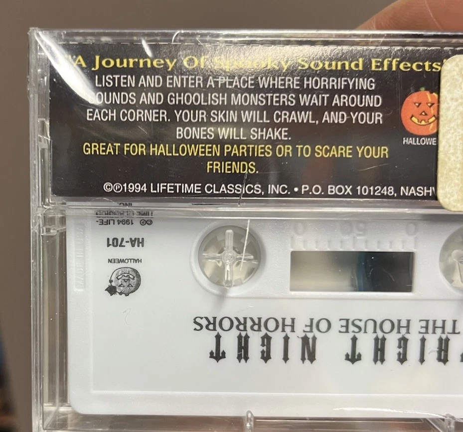 Vintage Fright Night Spooky Sound Effects Cassette Tape 1994 Halloween - Image 3 of 4