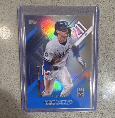 Topps 2024 Chrome 2024 MLB Leaders Hits #CN-8 Bobby Witt Jr Royals #/150