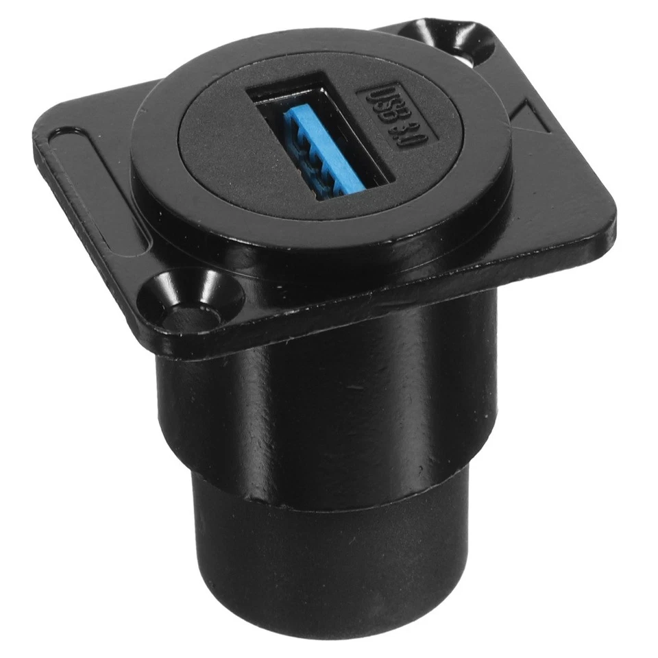 USB Panel Mount Pass Through Connector Female To Female USB 3.0 Extension - Image 3 of 4