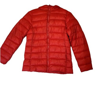 Modis Red Lightweight Puffer Jacket Girls Size 158 US Size 12-14