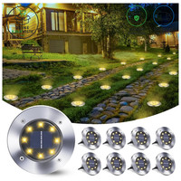 Solar Bodenleuchten 8 StüCk LED Warmweiß Wasserdicht FüR Garten Rasen Gehweg
