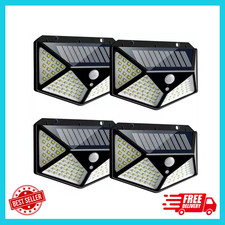 Solar Power PIR Motion Sensor Wall Lights 100LED Outdoor Garden Security Lamp UK