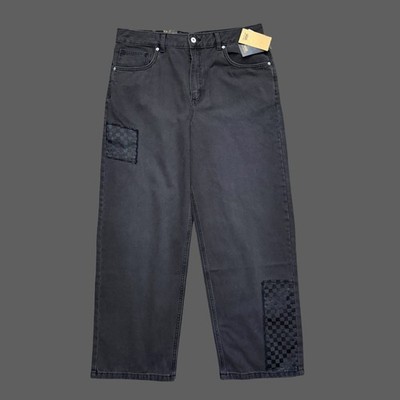 Vans Sirelle Patchwork Puddle Pants Black NWT Size 32