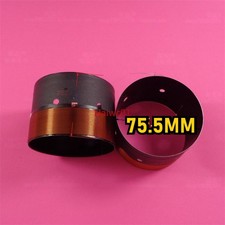 75.5mm Woofer Voice Coil 8  Black Aluminum Frame 2-Layer Pure Copper Wire