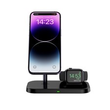 2-in-1 Wireless Charger for iPhone/Apple Watch/AirPods Fast Charging Stand