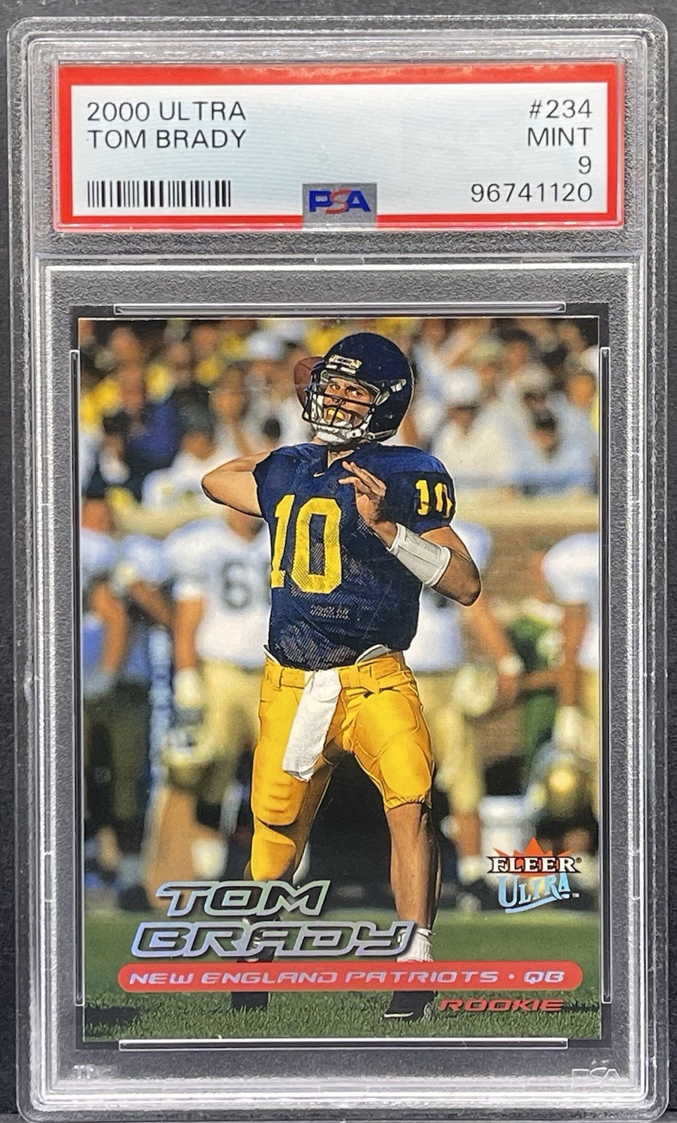 2000 Fleer Ultra #234 Tom Brady PSA 9 Rookie RC "SUPER BOWL GOAT" PATRIOTS BUCS