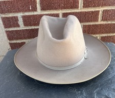1940s 1950s Vintage 7-1/8 3X Beaver Stetson Open Road western fedora hat