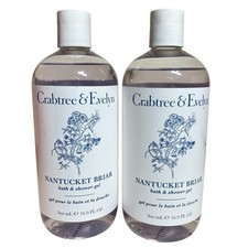 Crabtree Evelyn NANTUCKET BRIAR Bath Shower Gel 16.9oz - Set Of 2