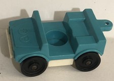 Blue Car Vintage Little People Fisher Price Toy Made In USA T5