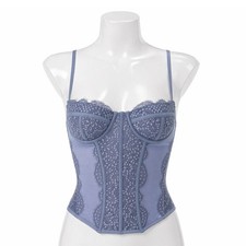 Urban Outfitters Out From Under Blue Lace Corset Top Women's Small