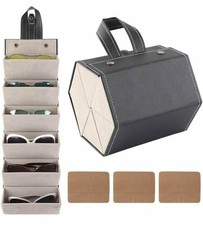 NEW 6 Slots Foldable Sunglasses Travel Organizer