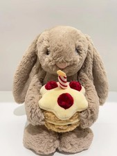 Jellycat Bashful Beige Bunny 'Birthday' Soft Stuffed Toys