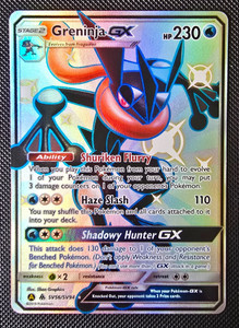 Pokemon Card - Greninja GX - SM Hidden Fates - Shiny Vault - SV56/SV94 - M/NM