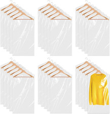 30 Pack Clear Garment Bags 23.6 X 35.4 Inch Plastic Clothes Covers for Hanging C