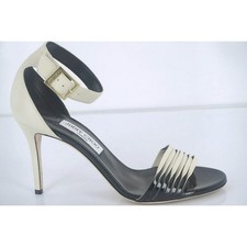 Jimmy Choo Livvi Metallic Ankle Strappy Sandal SZ 40 10 High Heels 950 New