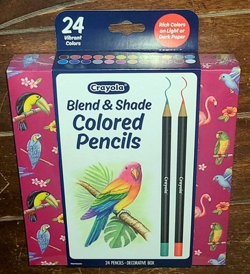 Crayola 24pc Blend & Shade Colored Pencils w/Decorative Box - Item #68-2126
