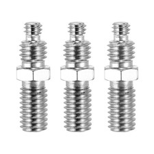 3Pcs 1/4" to 3/8" Threaded Tripod Screw Adapter, Silver