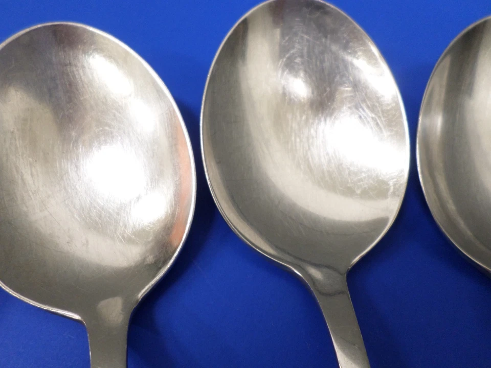 10 - WMF Cromargan FORM Older Satin Stainless Germany Flatware OVAL SOUP SPOONS - Image 2 of 4