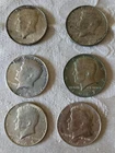 Vintage Lot of 6 1960’s Kennedy Silver Half Dollar Coins