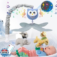 SUMWE Baby Crib Mobile with Music and Lights for Boys Musical Mobile Animals