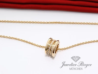 Bulgari Collier B-Zero 1 Gelbgold 750 Diamanten Brillanten Kette Gold - Bild 1 von 4