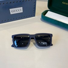 GUCCI 82009 Sunglasses Square Frame Blue/Gray Lens 55-20-143mm -New With Box