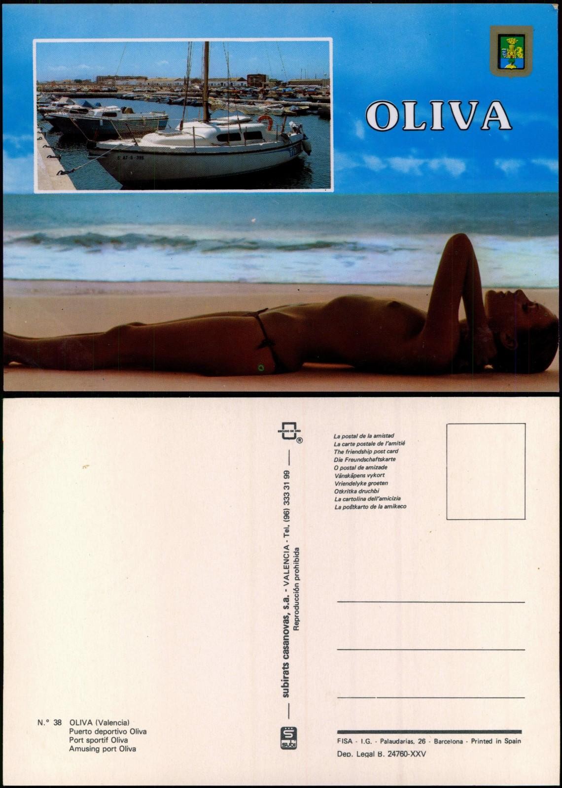 Postales Oliva Puerto Deportivo Oliva 1980