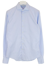 SUITSUPPLY Extra Slim Fit Formal Shirt Men's LARGE Cutaway Neck Blue formal