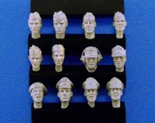 1/35 Scale WWII German Officer Heads Resin Set - Military Figure Accessories