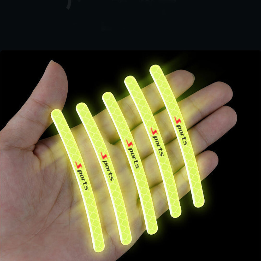 20x Sports Reflective Sticker Strip Wheel Hub Rim Stripe Decals Car