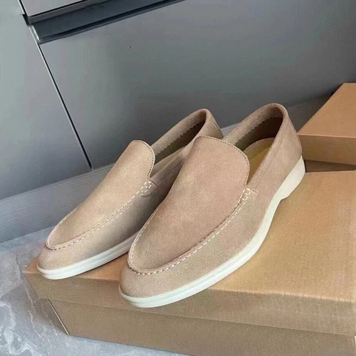 Mocasines informales de gamuza estilo británico para hombre ligeros sin cordones zapatos cómodos 38-48 - Imagen 38 de 46