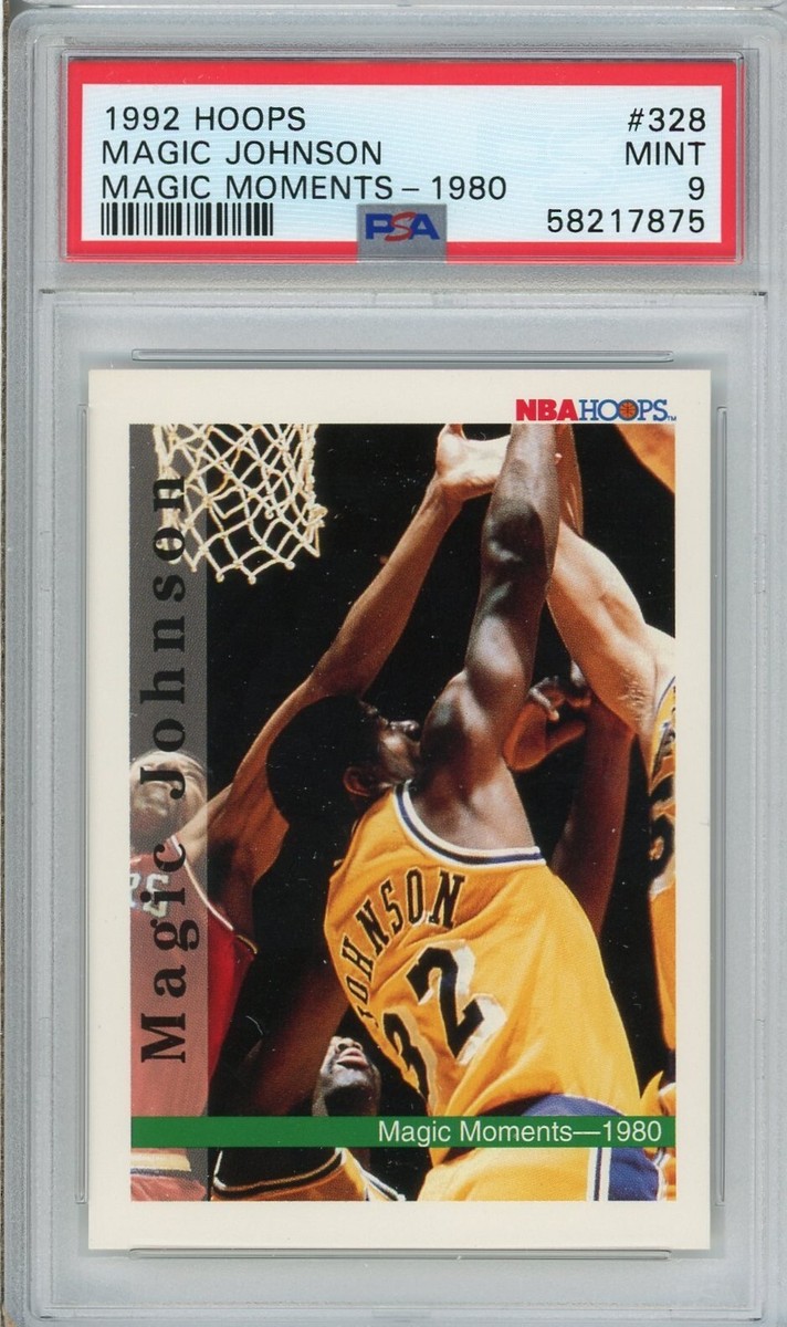 1992 Hoops #328 Magic Johnson Magic Moments-1980 PSA 9 | eBay