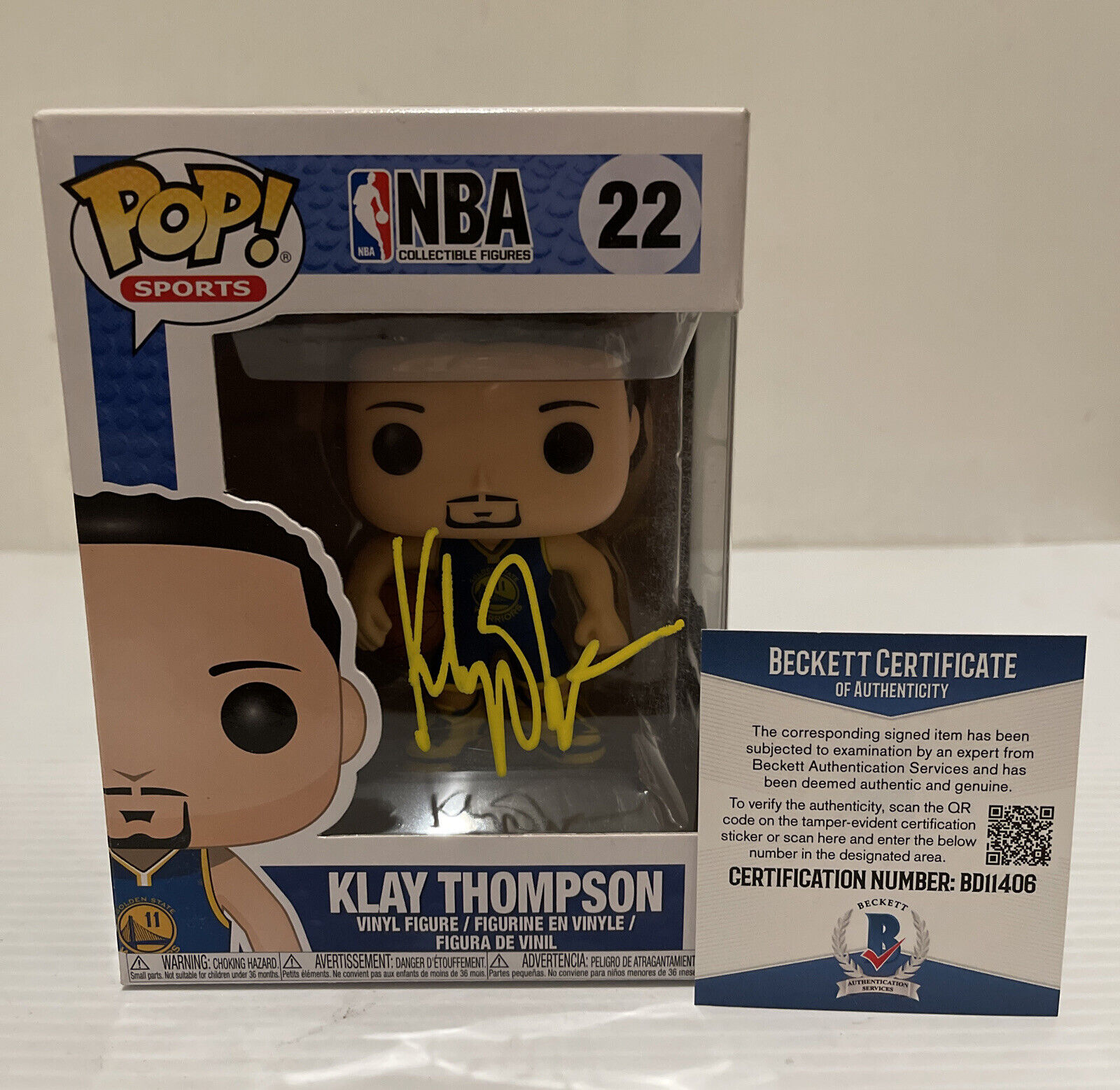 Klay Thompson Signed Autographed Golden State Warriors Funko Pop NBA  Beckett 6 | eBay