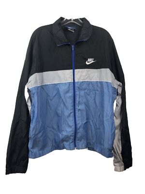Nike Vintage Blue Tag Windbreaker Jacket Black Blue Nike Vintage Blue Tag Windbreaker Jacket Black Blue