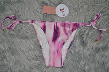 PQ PILYQ Ribbed Spell Tie Dye Tie Teeny Bikini Bottom M NWT 72