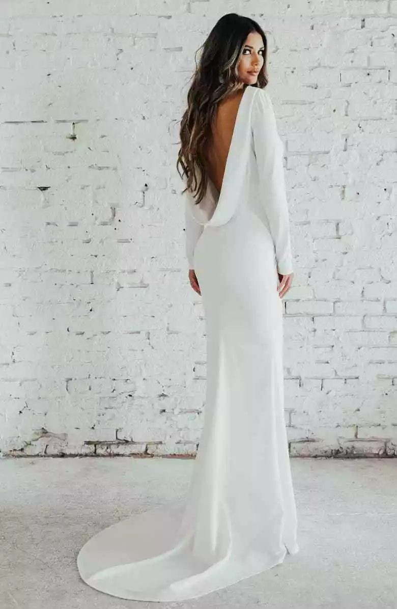 Katie may black hotsell cowl back gown
